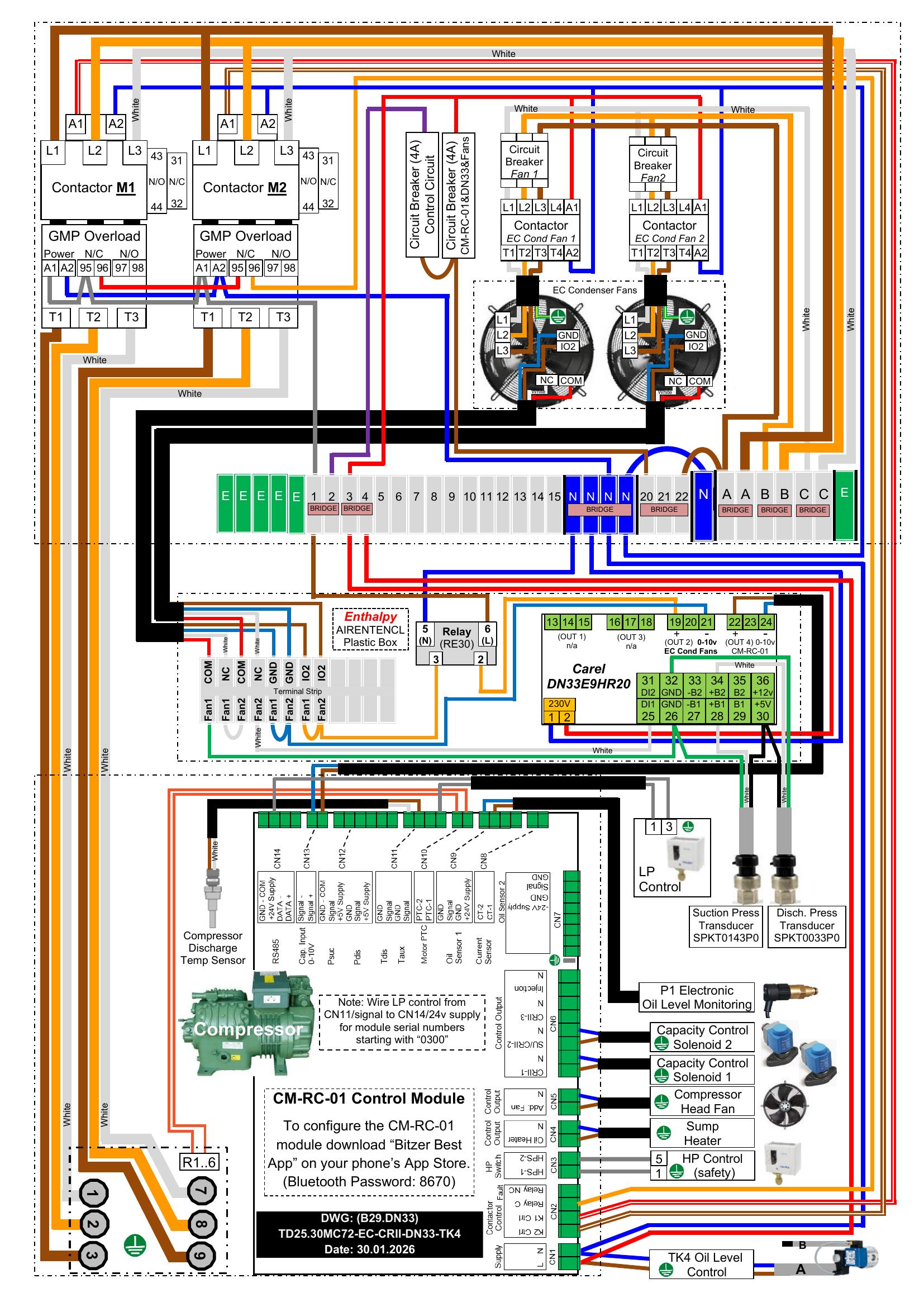 (B29 DN33)TD25-30hp MC72 EC-CRII-DN33-TK4 (30